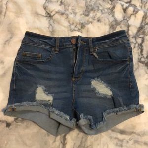 Blue jean shorts